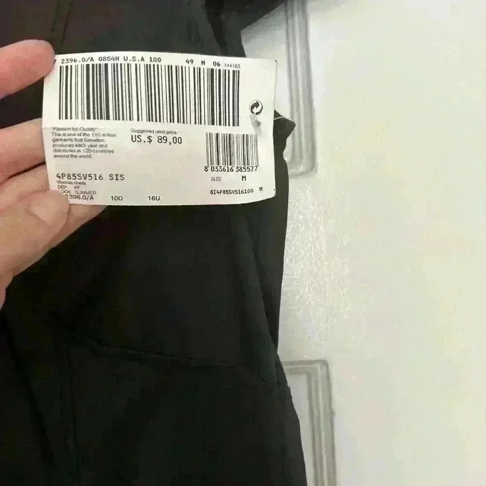 SISLEY BLACK DRESS - NWT - Size M - Picture 5 of 6
